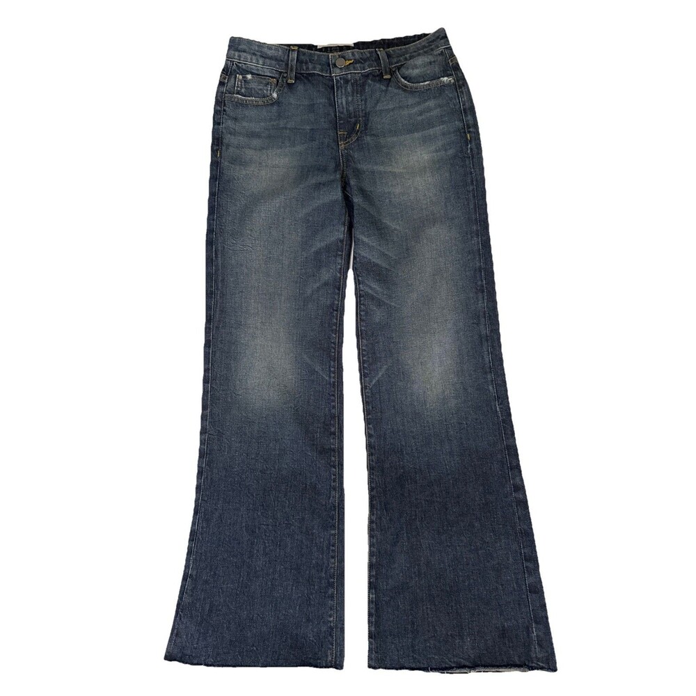 Fidelity Denim 31 x 33 Coco Wide Leg Raw Hem Anthropologie Womens Jeans NWT